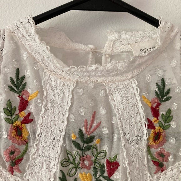 Embroidered Victorian Inspired Boho Blouse XS - Picture 5 of 11